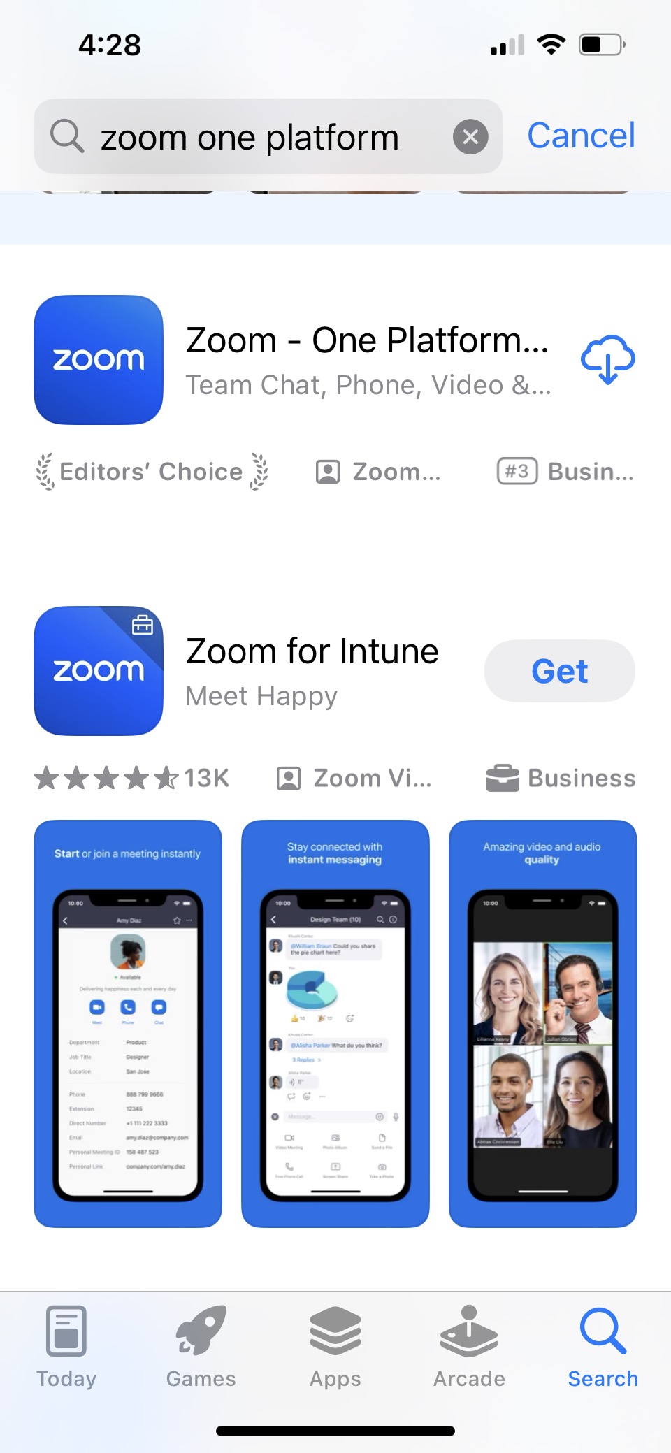 Zoom Download on iPhone